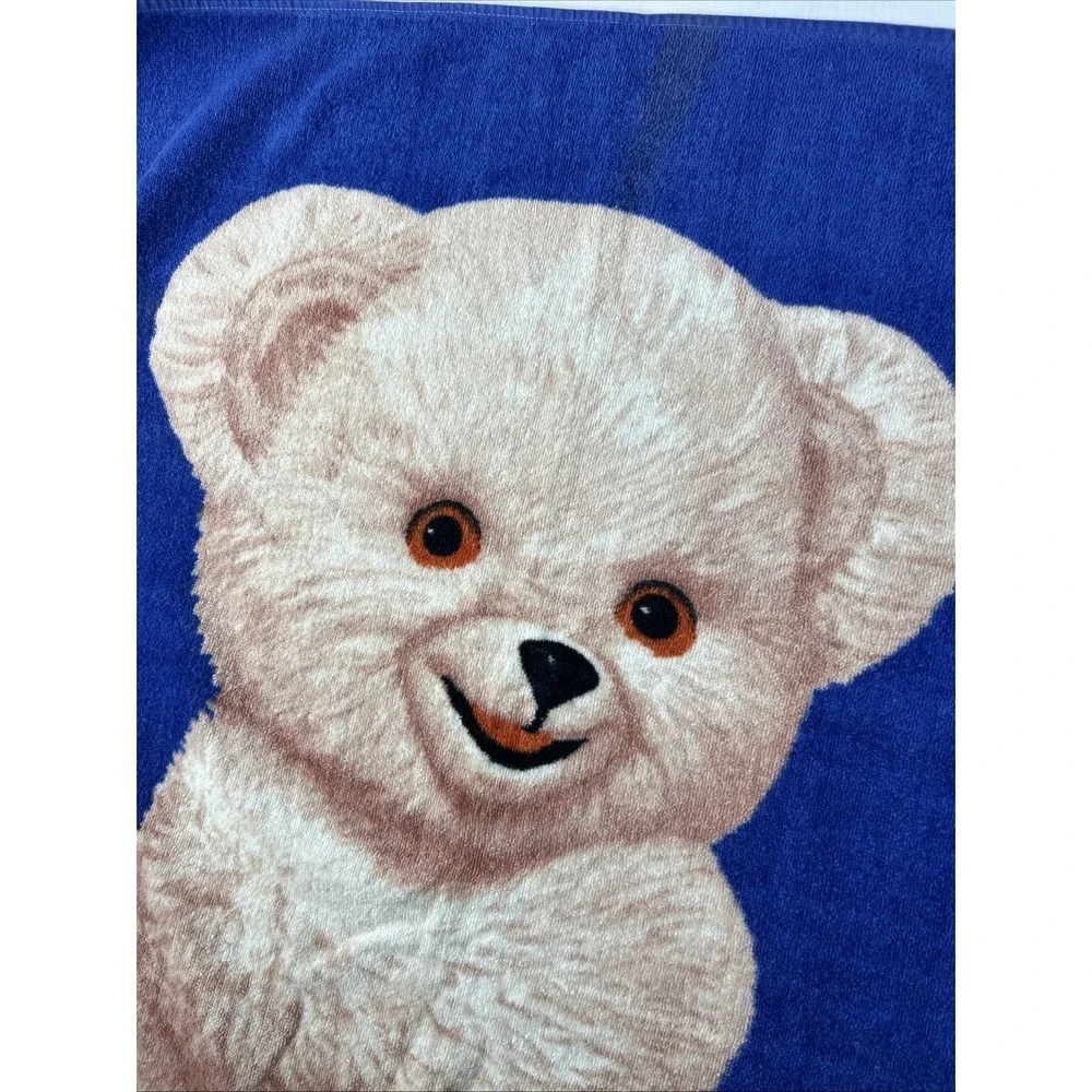 Vintage Snuggle‎ Bear Laundry Fabric Softener Beach / Bath Towel Promo 1984 80s